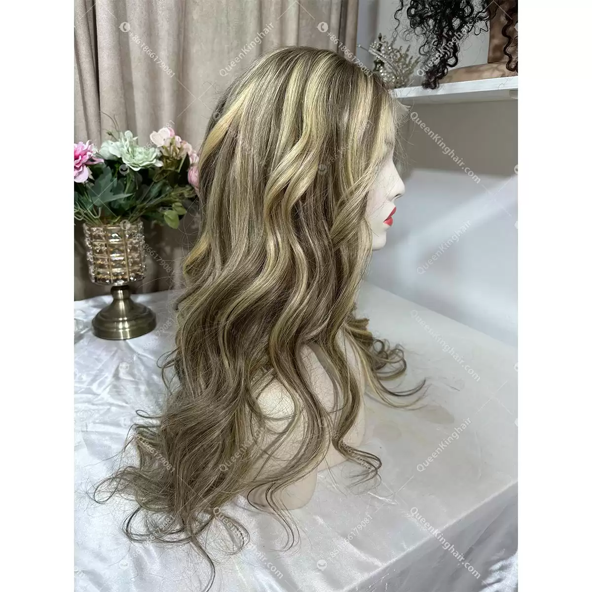 18 5x5 Hd lace Khloe ashy brown roots with blonde balayage 250% density