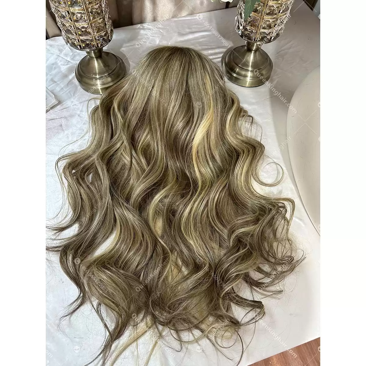18 5x5 Hd lace Khloe ashy brown roots with blonde balayage 250% density