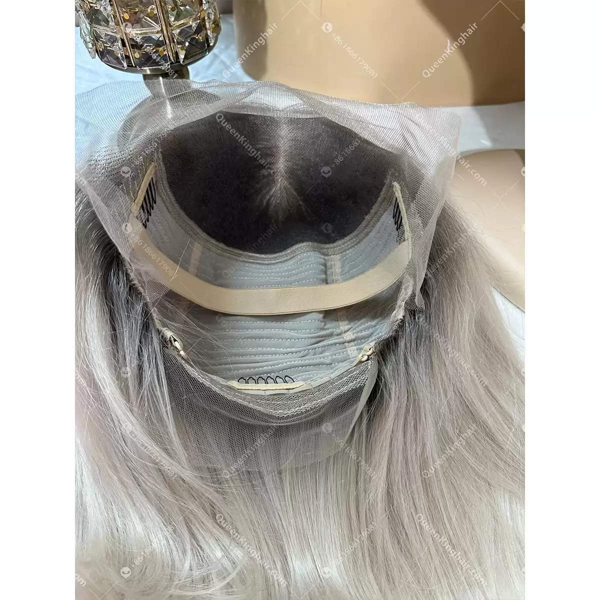 1705386824-02 Light grey roots with ombré white blonde 13x6 transparent lace