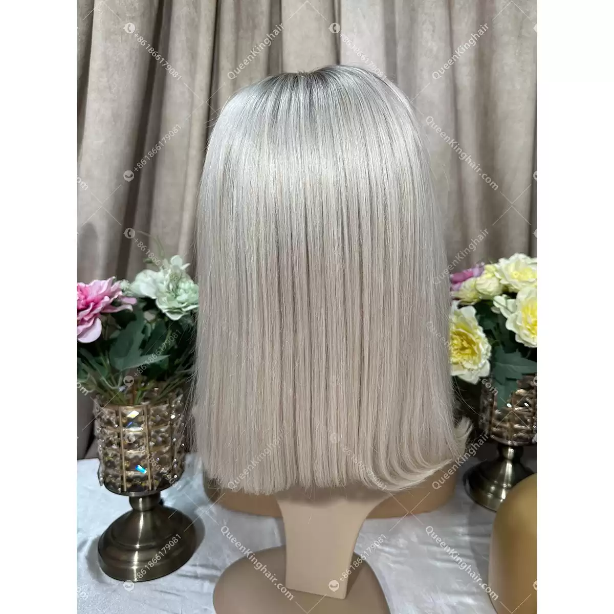 1705386841-07 Light grey roots with ombré white blonde 13x6 transparent lace