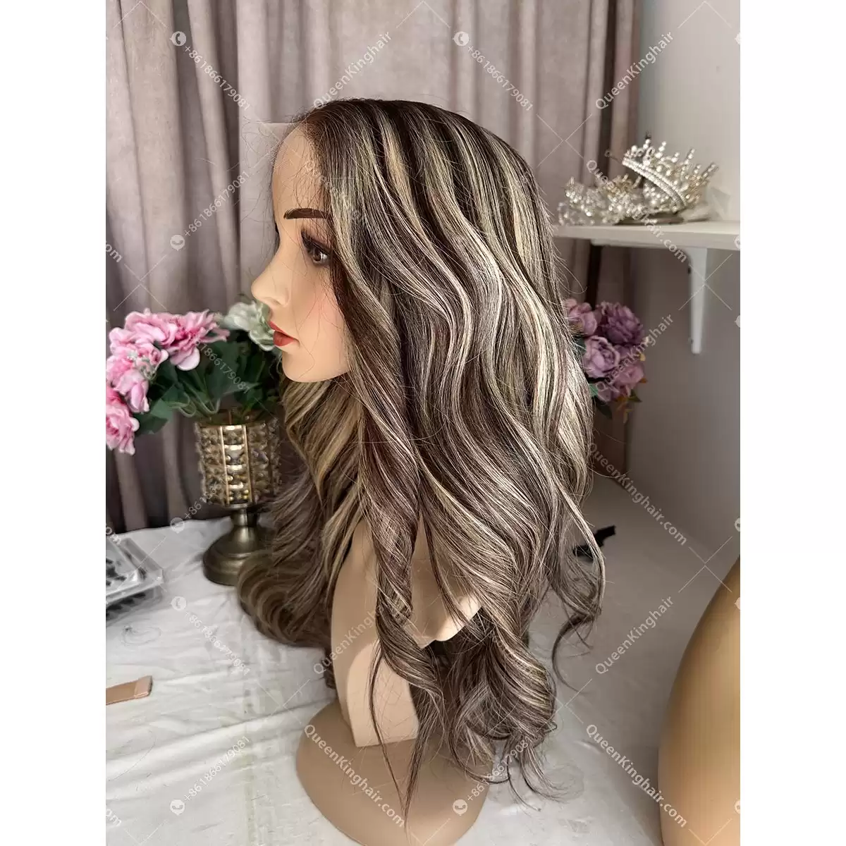 1705387144-04 18 5x5 Hd lace dark brown roots with honey blonde balayage 250% density