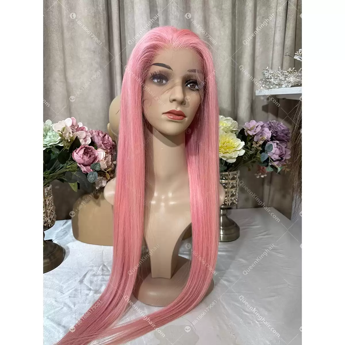 Kylie Jenner baby pink virgin hair wig 13x6 Hd lace transparent lace