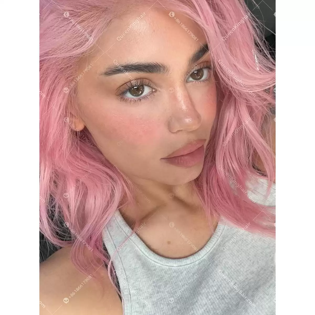 Kylie Jenner baby pink virgin hair wig 13x6 Hd lace transparent lace