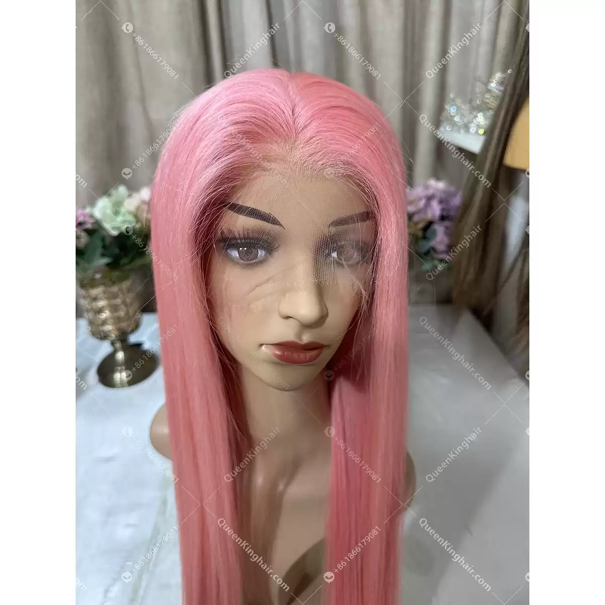 Kylie Jenner baby pink virgin hair wig 13x6 Hd lace transparent lace