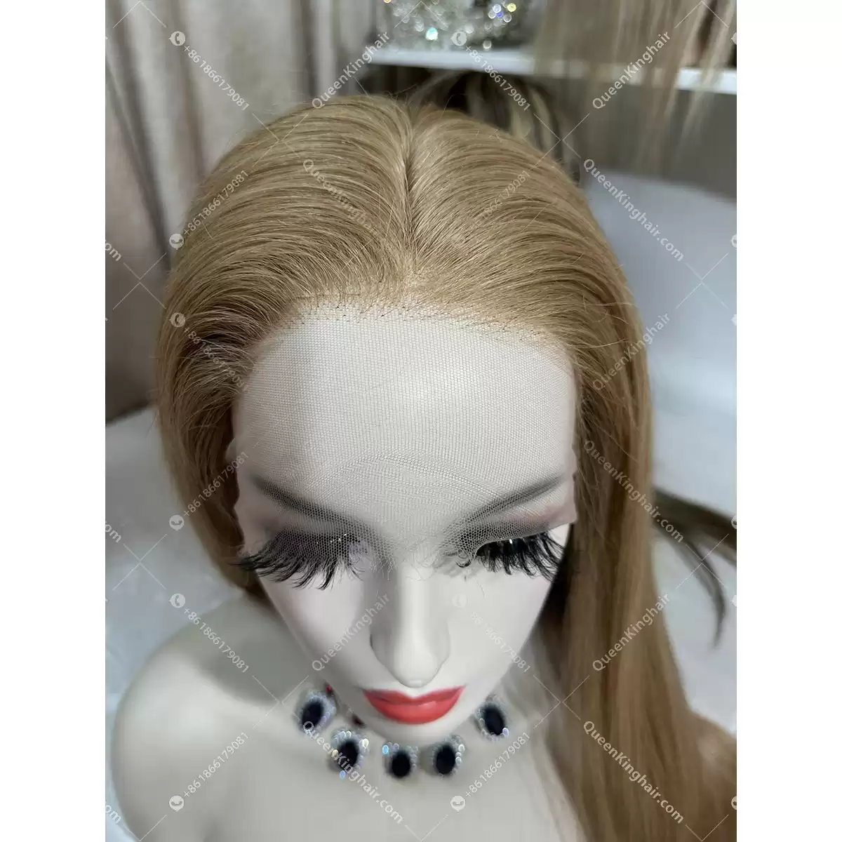 Honey ashy blonde virgin hair Hd transparent lace 13x6