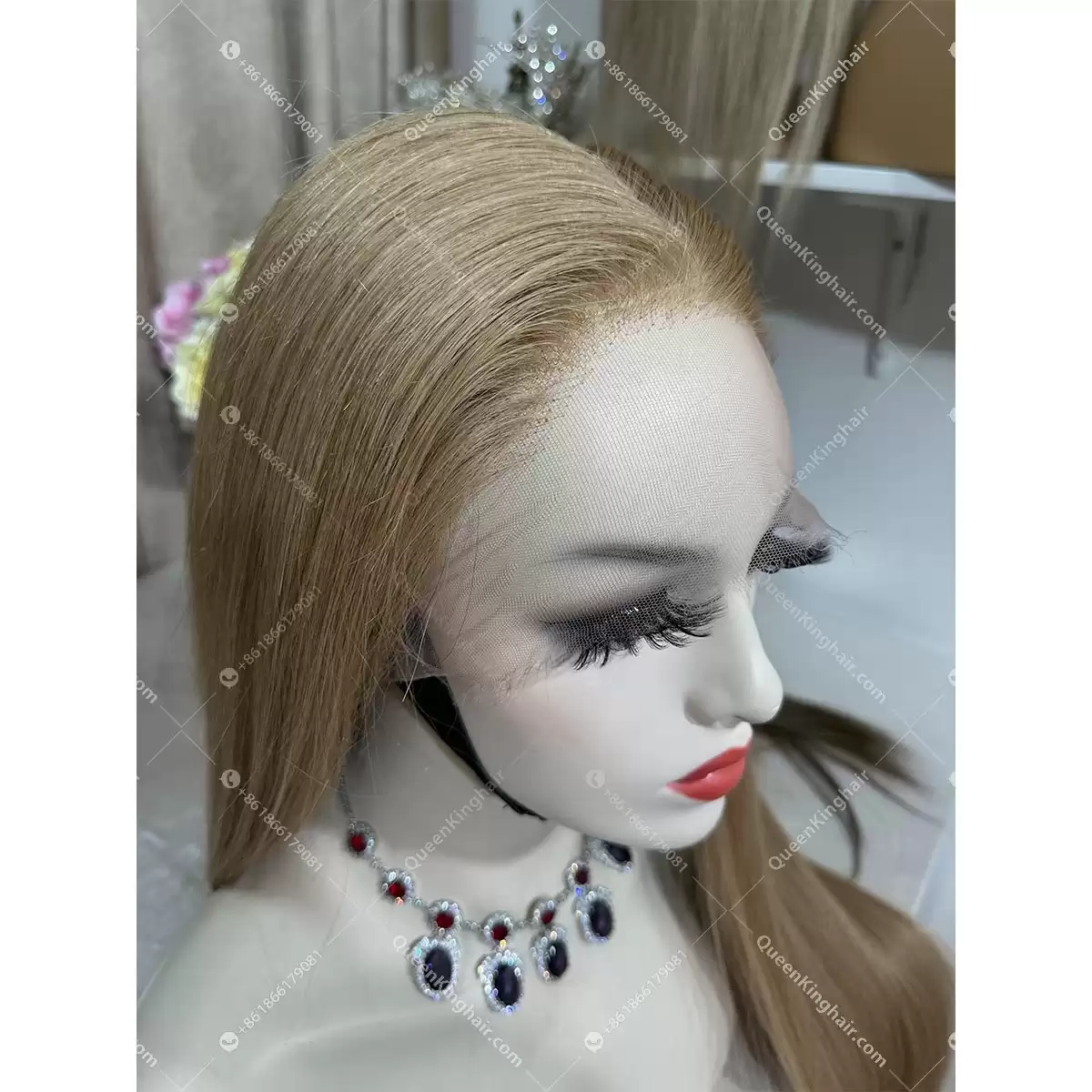 Honey ashy blonde virgin hair Hd transparent lace 13x6