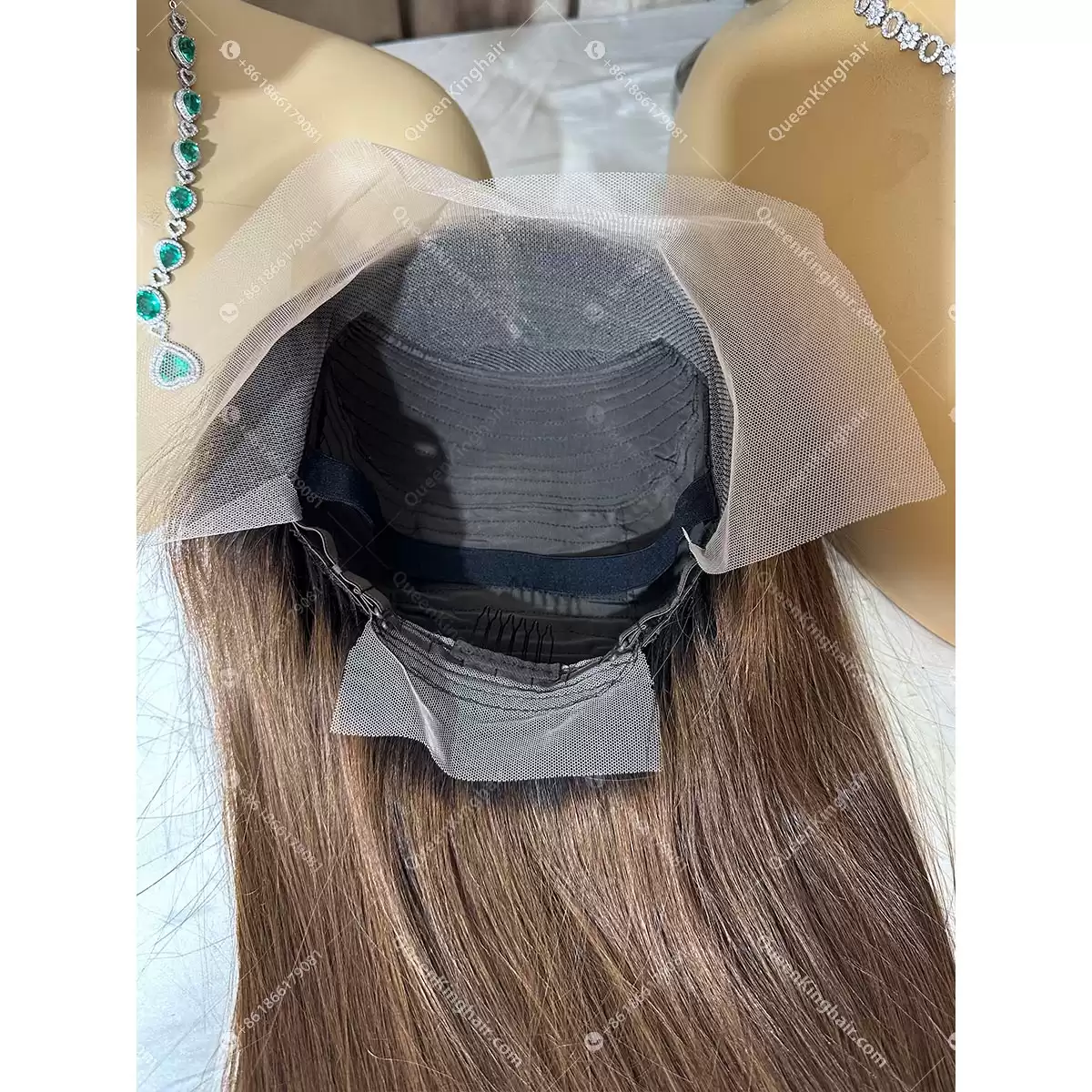 Ombré dark brown with natural color roots 13x6 transparent lace 150% density remy hair