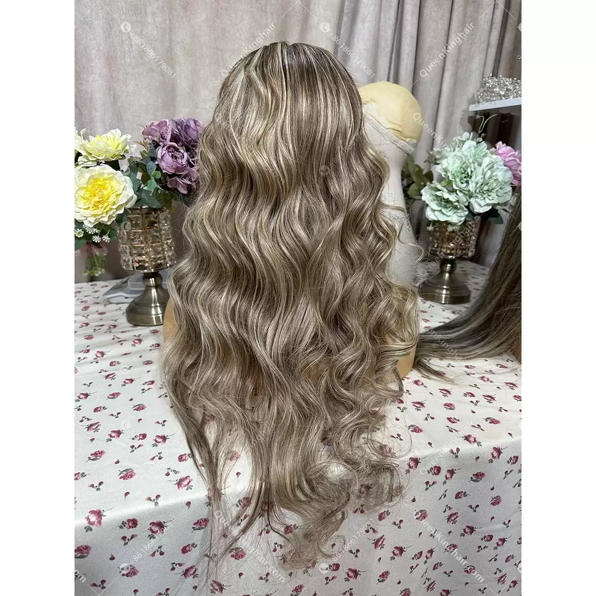 Jana 13x6 150% density transparent lace brown with blonde balayage