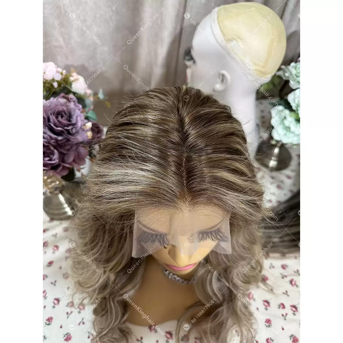 Jana 13x6 150% density transparent lace brown with blonde balayage