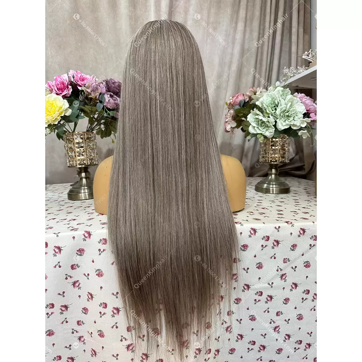 Double drawn virgin hair ashy blonde balayage color 13x6 ombré blonde