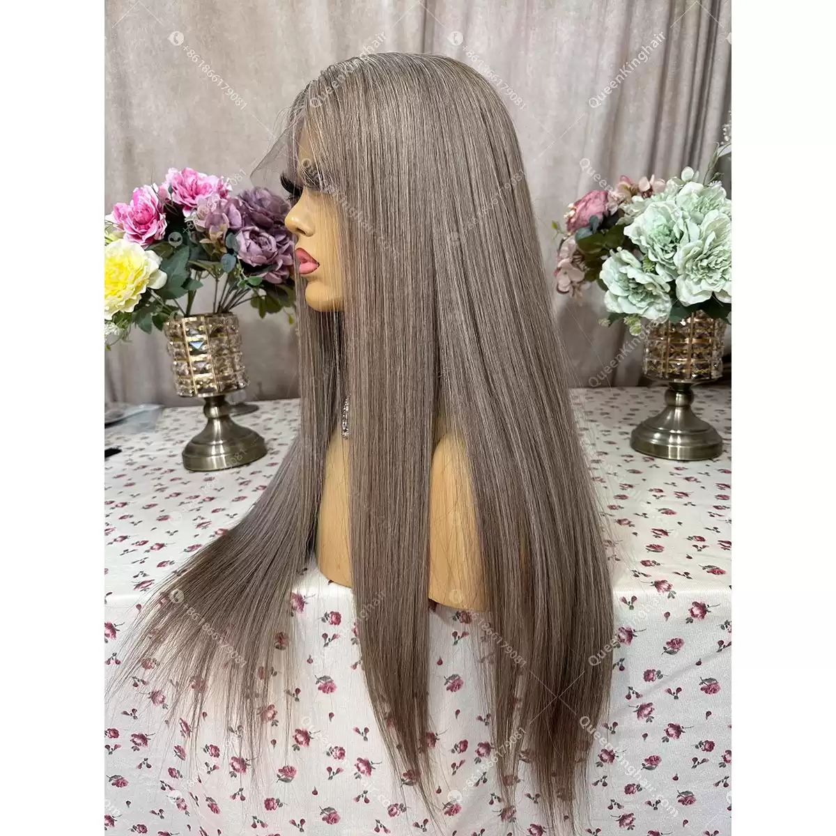 Double drawn virgin hair ashy blonde balayage color 13x6 ombré blonde