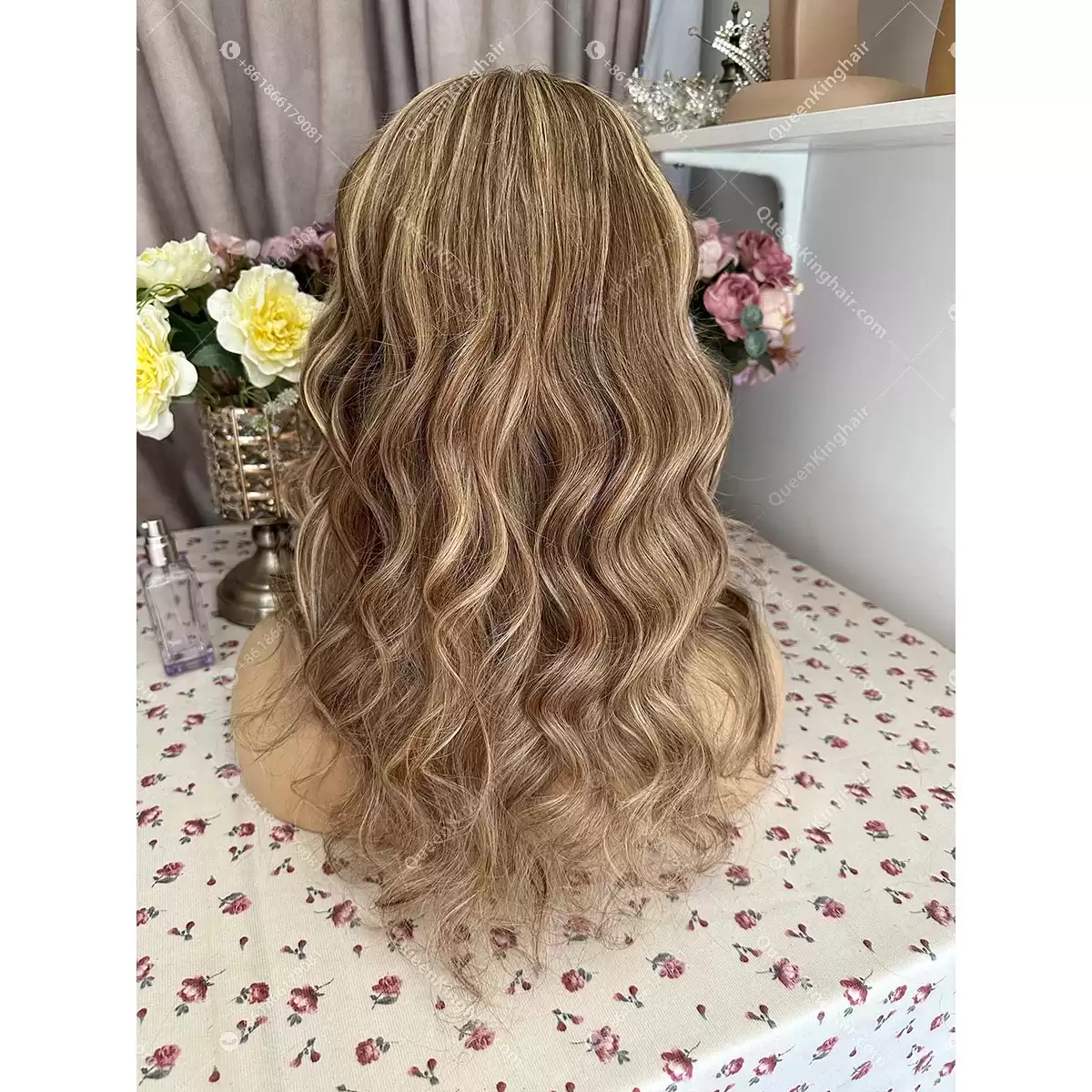 16 inches 13x6 150% density transparent lace brown and blonde  balayage