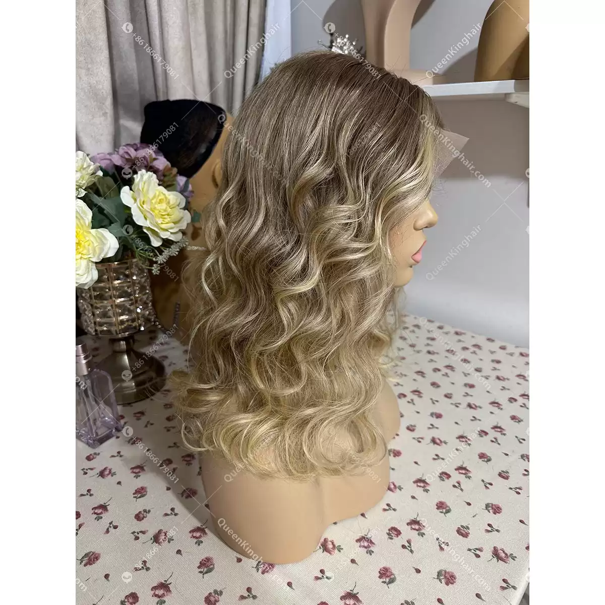 New cami bob 13x6 transparent lace 150% density ombré balayage bob brown and blonde highlights
