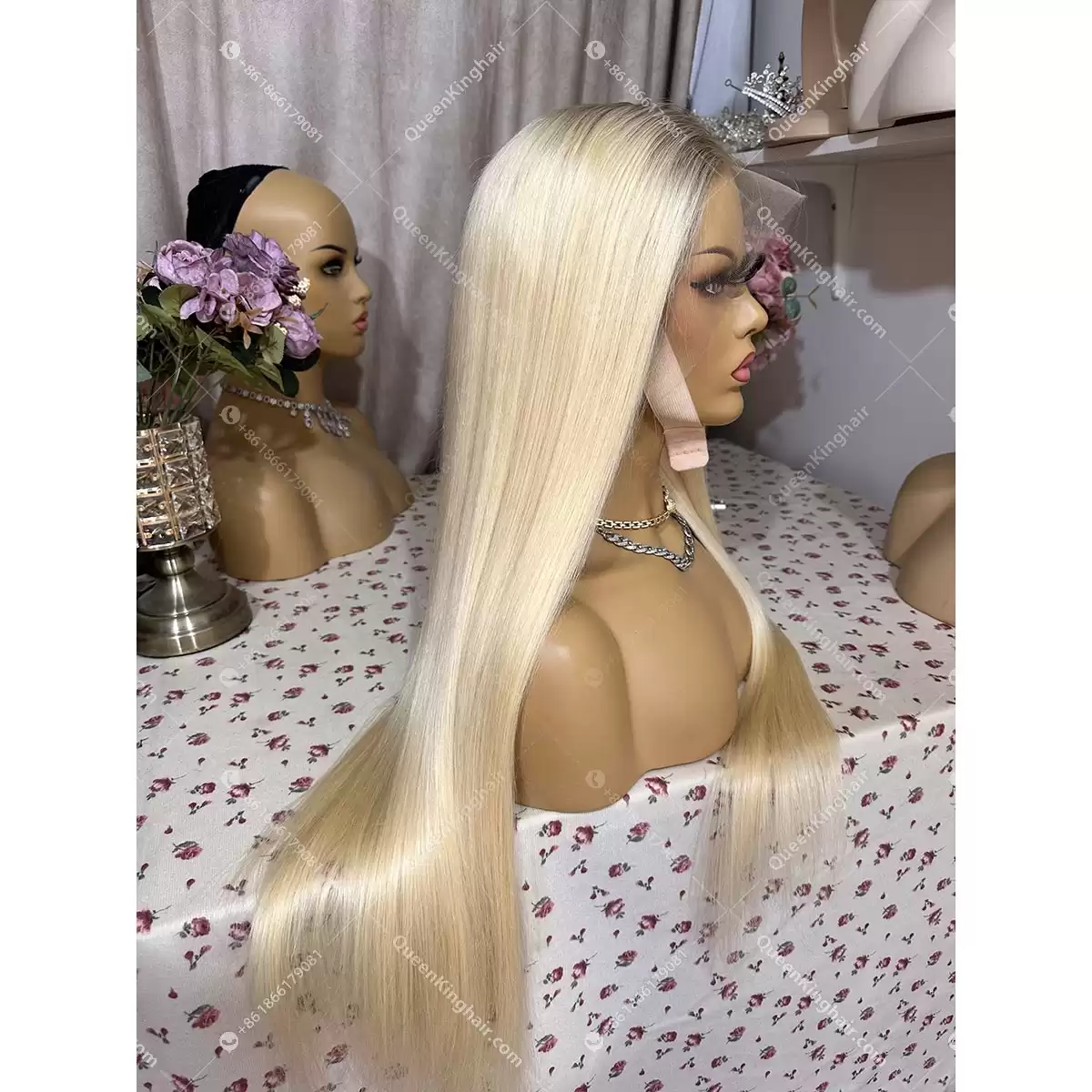 26 inches Hd lace 200% density 13x6 ombré ashy brown roots blonde wig