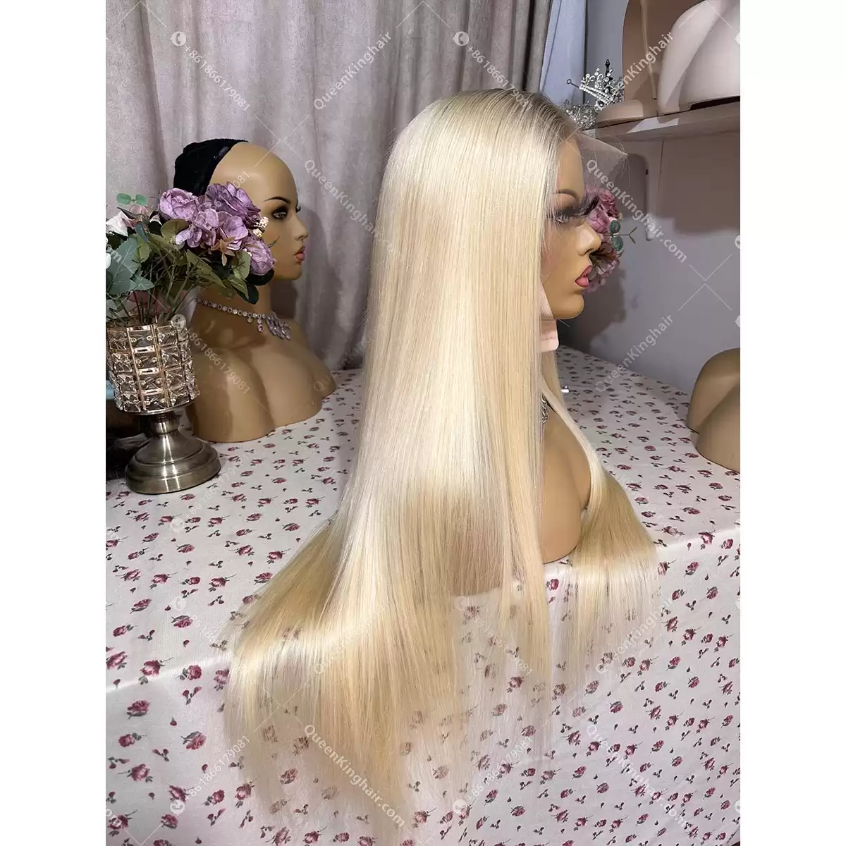 26 inches Hd lace 200% density 13x6 ombré ashy brown roots blonde wig