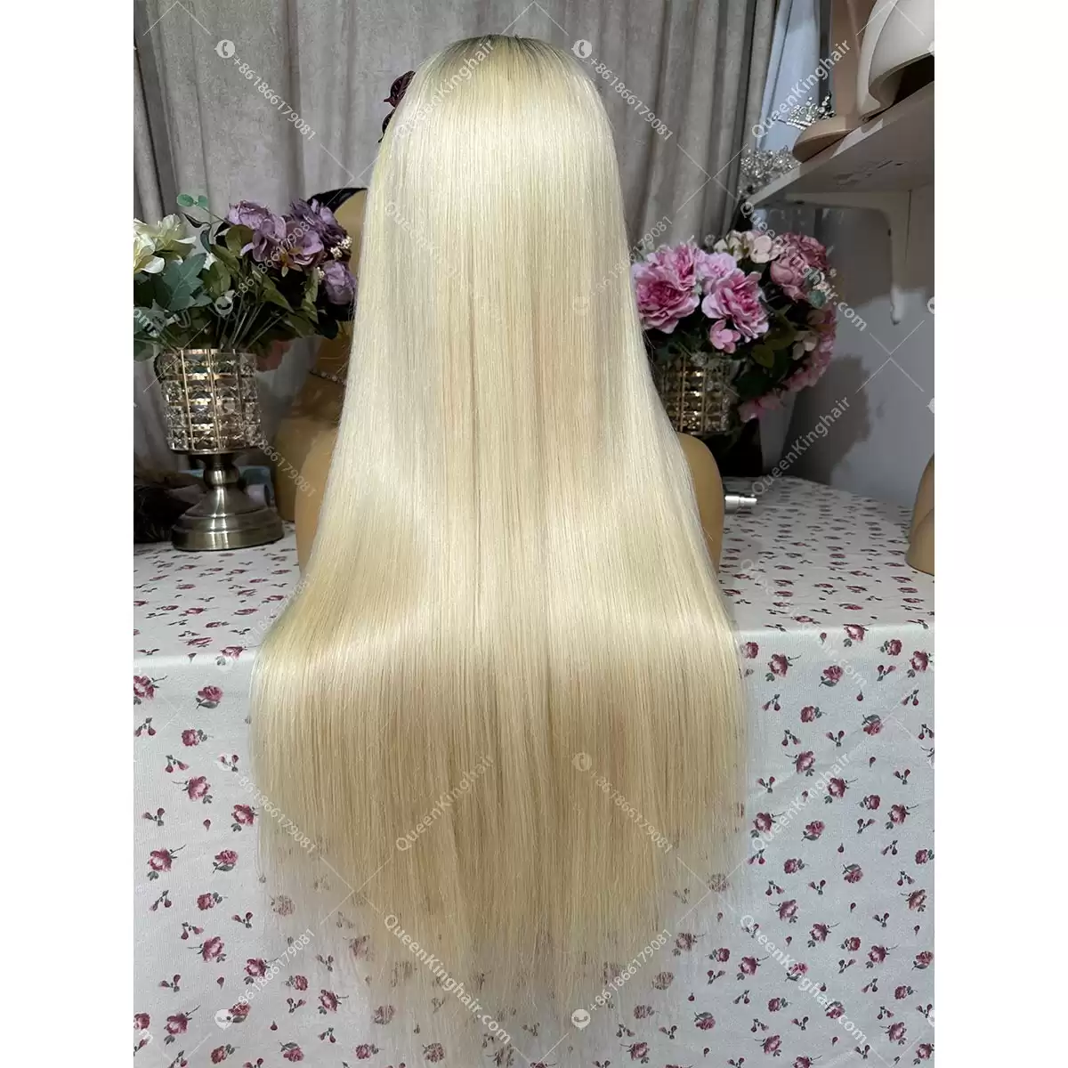 26 inches Hd lace 200% density 13x6 ombré ashy brown roots blonde wig