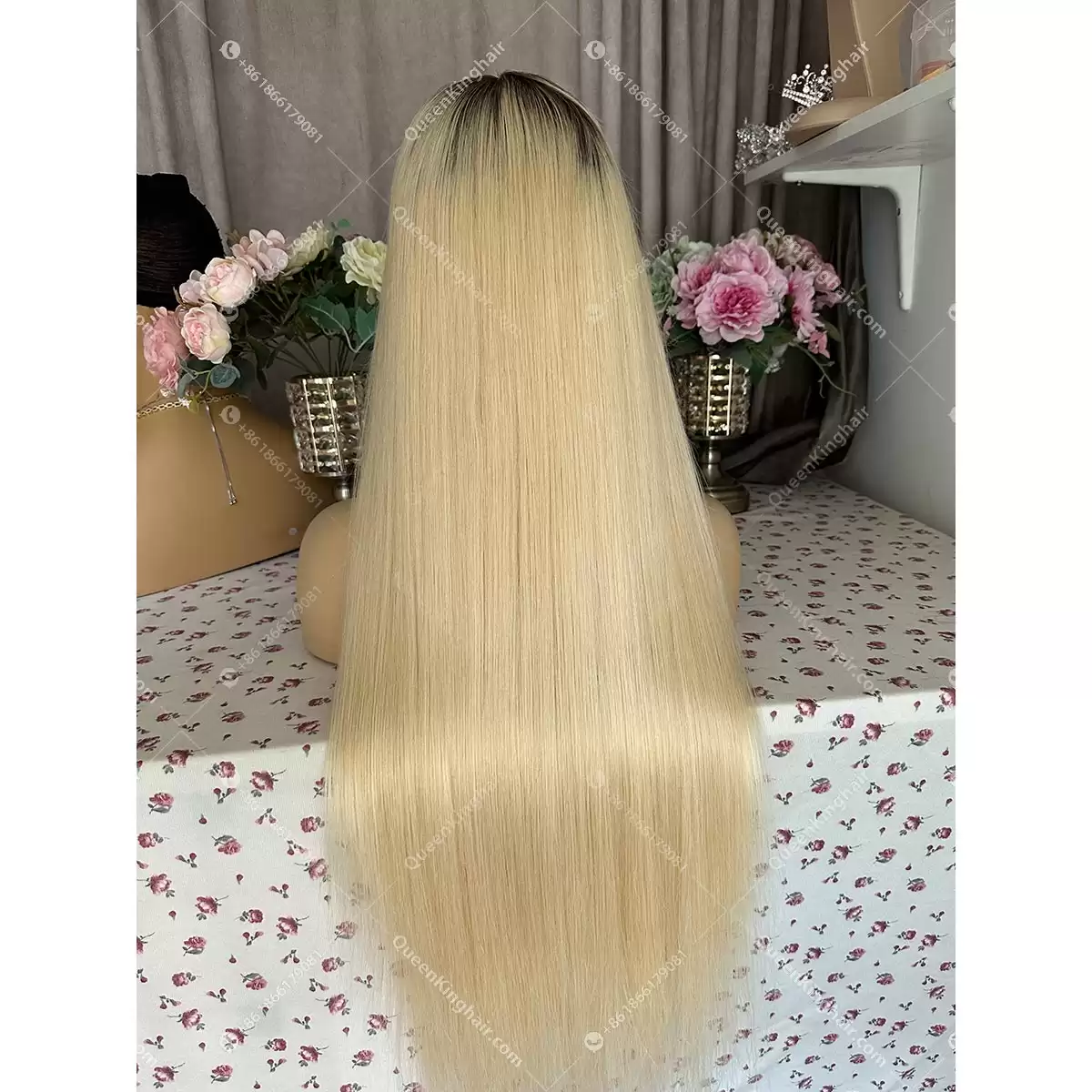 30 inches Hd lace 13x6 full frontal 250% density T4/613 ombre blonde wig