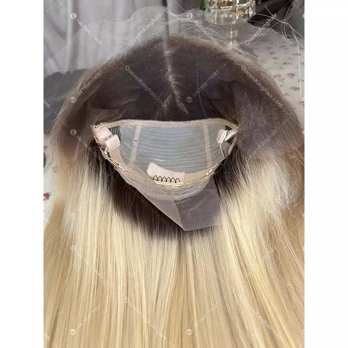 30 inches Hd lace 13x6 full frontal 250% density T4/613 ombre blonde wig