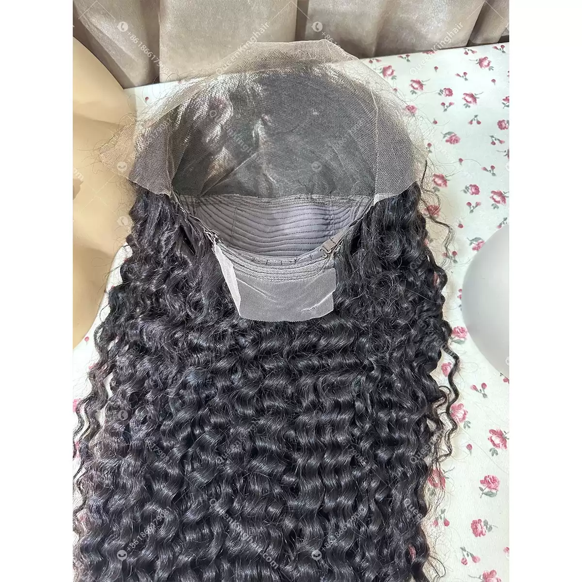 30 inches 13x6 full Hd lace formal 250% density natural color deep curly wig