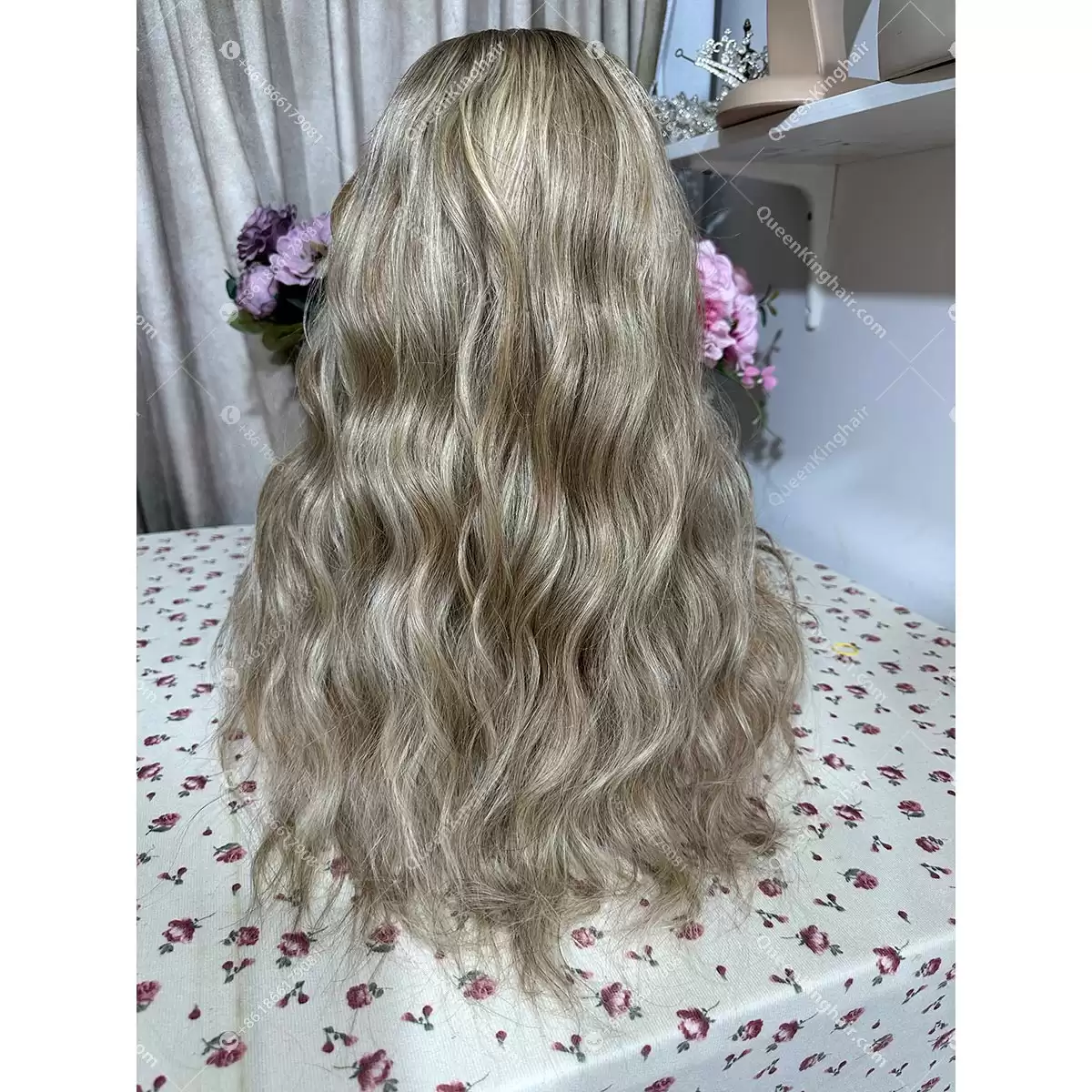 18 inches 13x6 Hd lace 150% density medium size brown and blonde balayage warm blonde hair