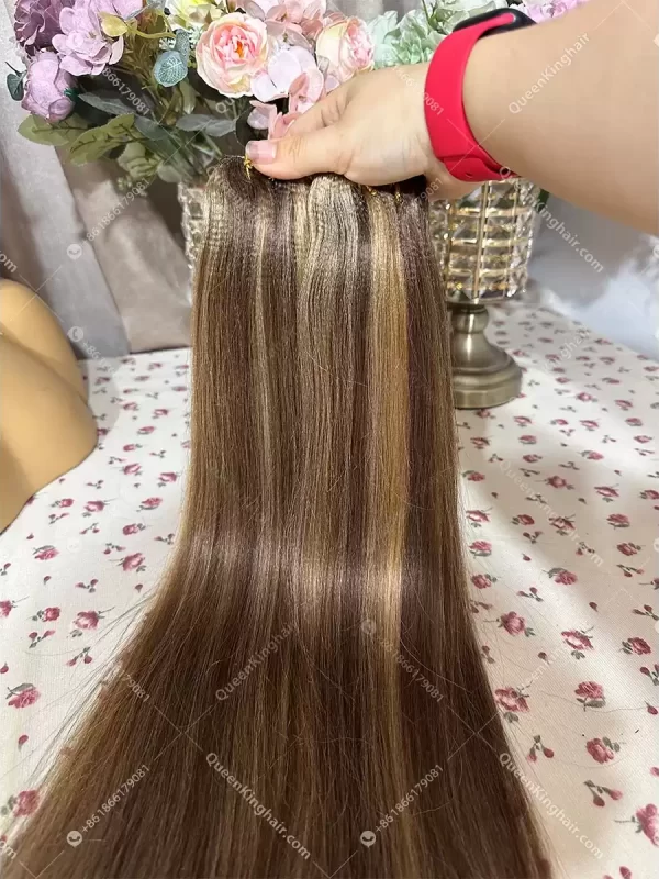 20 inches 4/27 yaki weft hair extensions 200 grams full ends remy hair