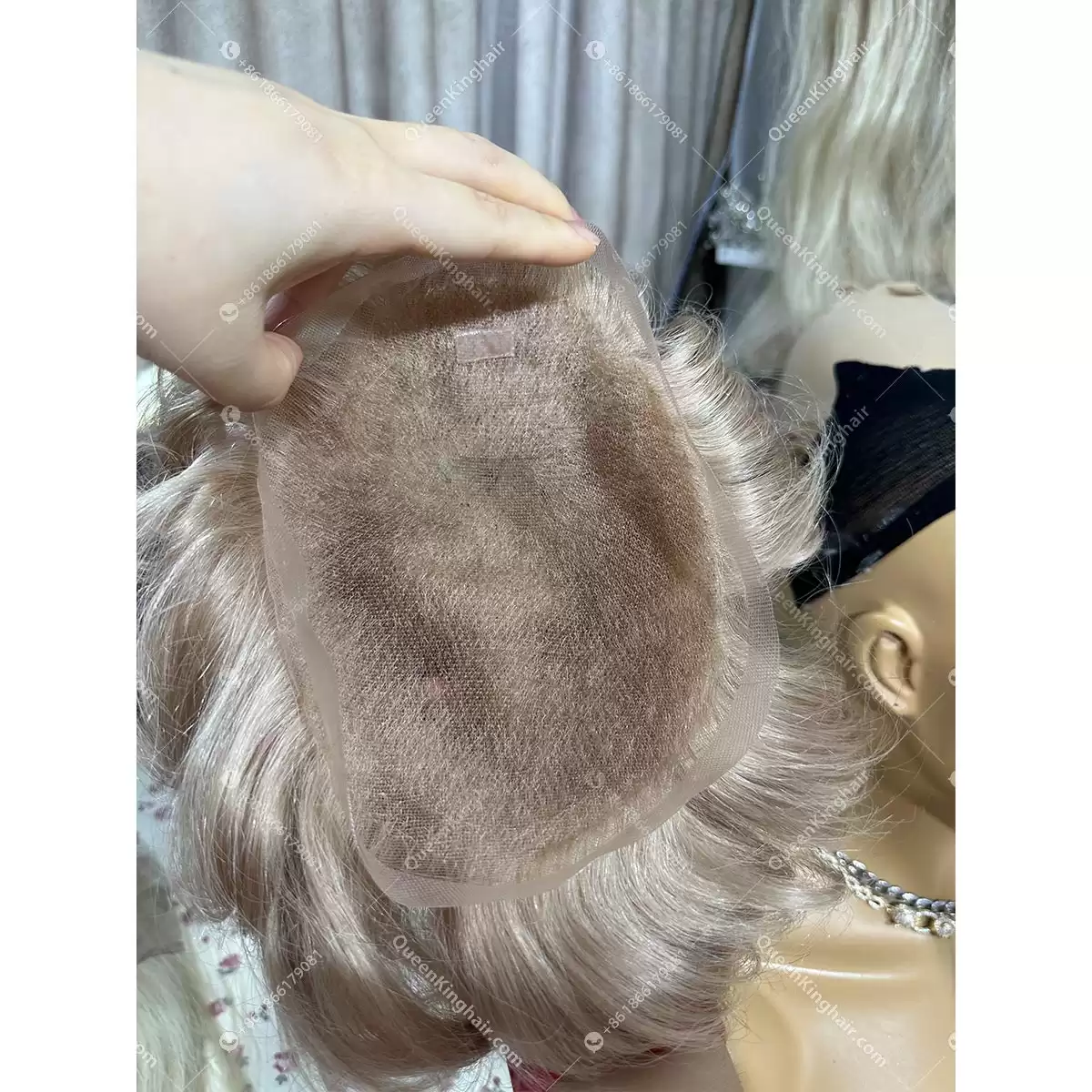 1723079514-02 6x8 full Hd lace men toupee 130% density remy hair #22R