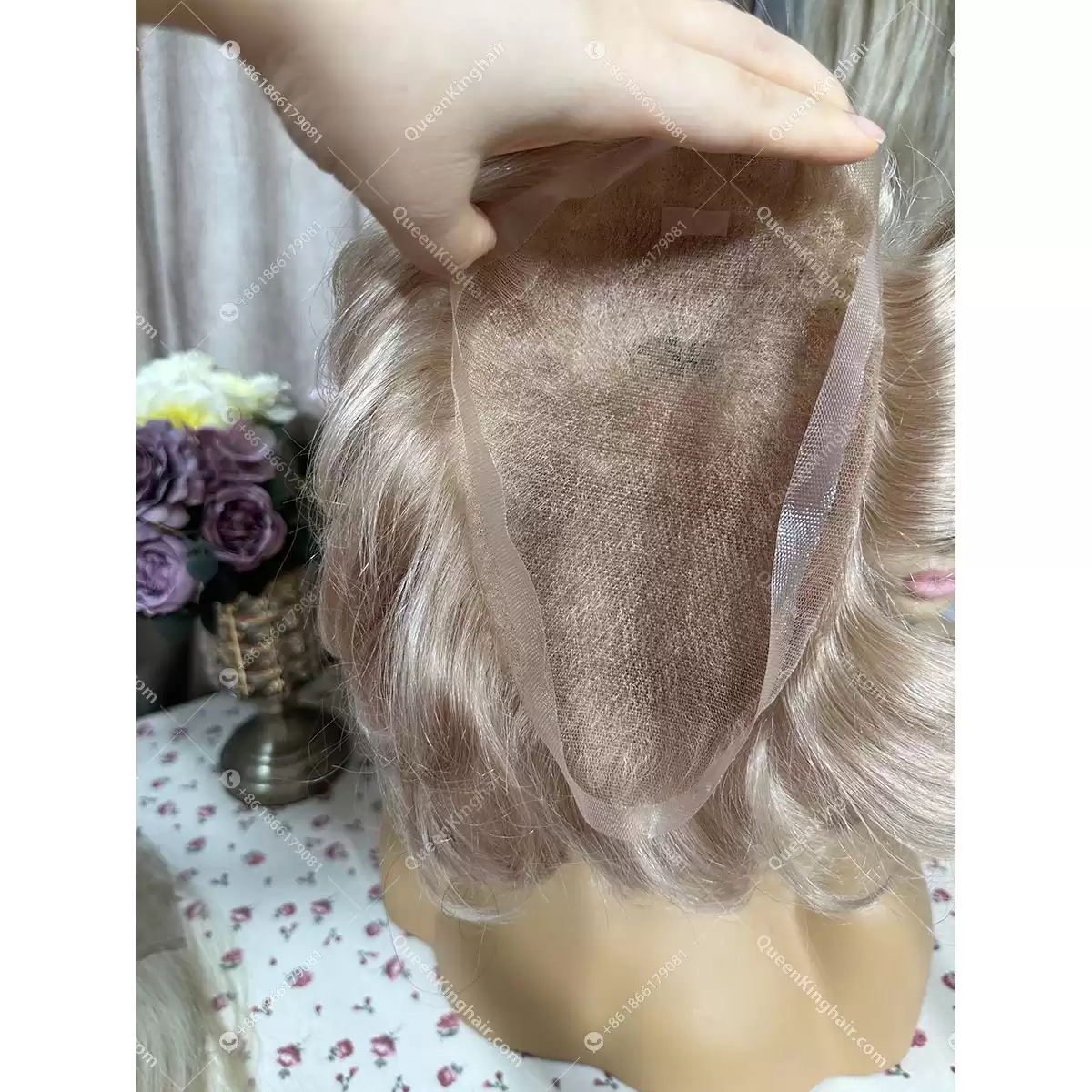 1723079519-03 6x8 full Hd lace men toupee 130% density remy hair #22R