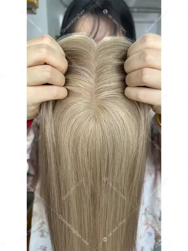 1723290272-003 Virgin Hair Mono Base and Mono with Silk Base European Hair Topper 3"x5", 5"x5",5.5"x6.5"