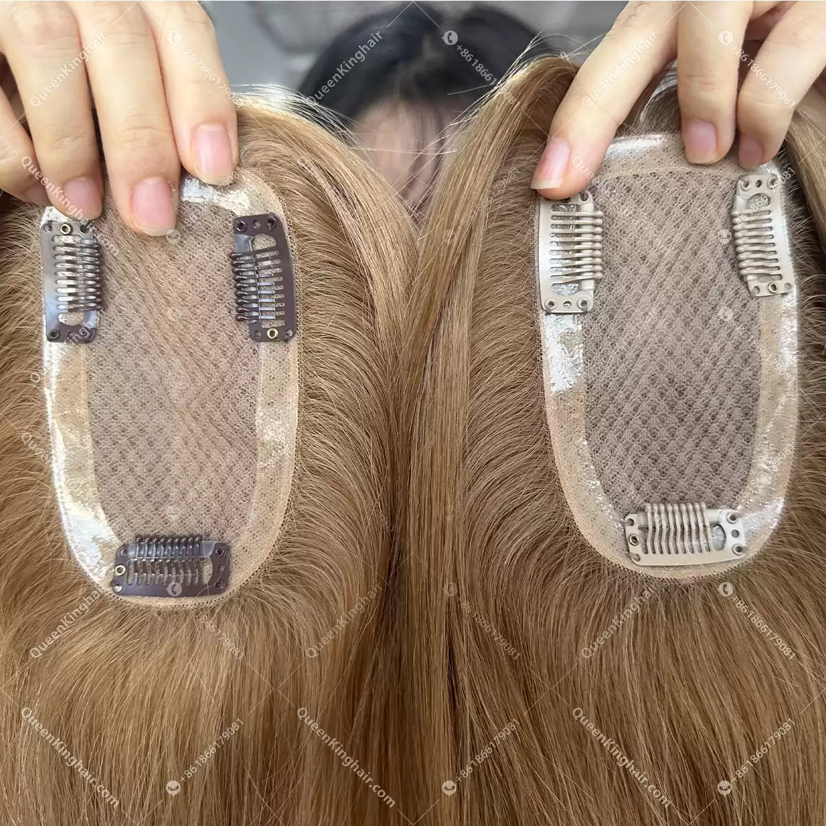 Virgin Hair Mono Base and Mono with Silk Base European Hair Topper 3"x5", 5"x5",5.5"x6.5"