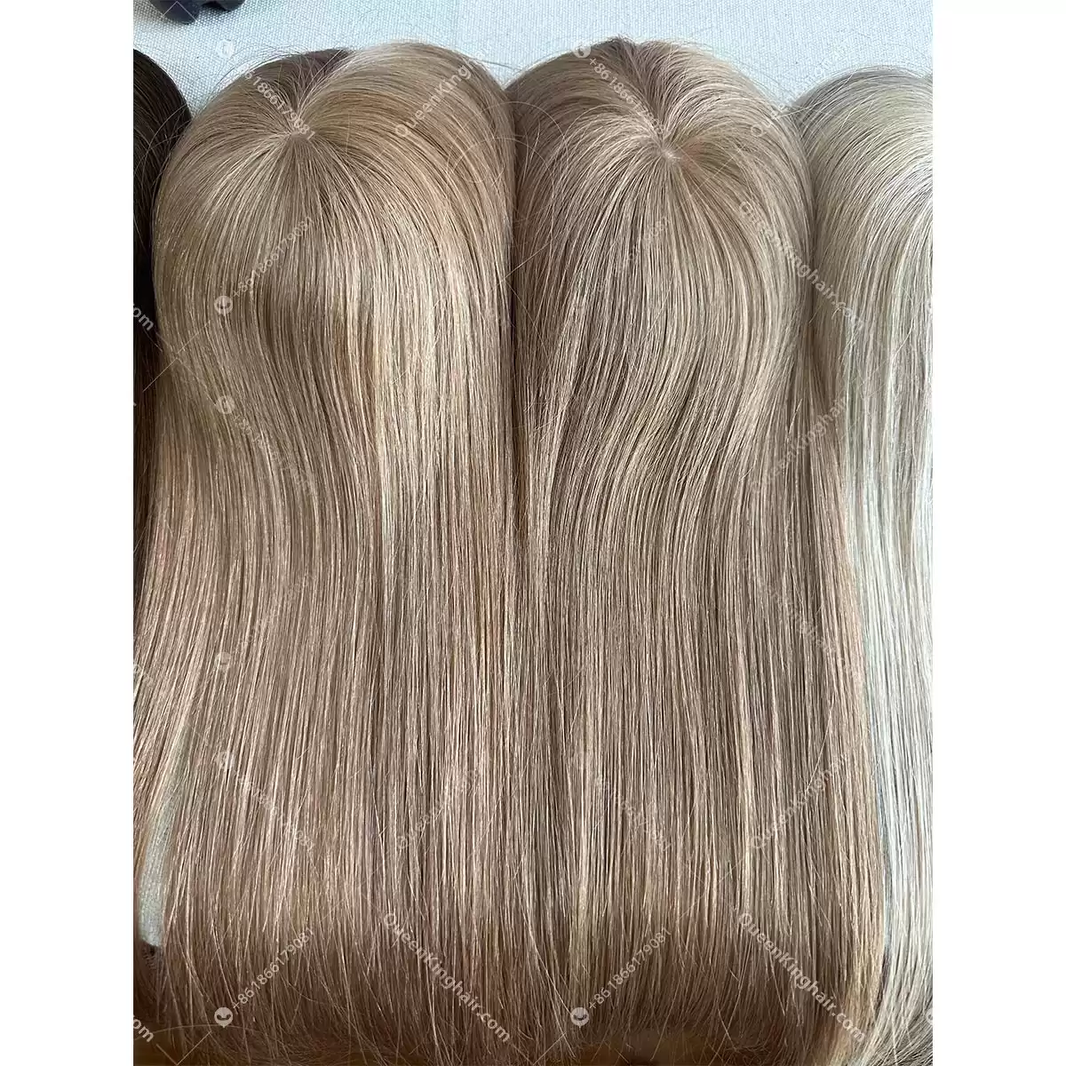 Virgin Hair Mono Base and Mono with Silk Base European Hair Topper 3"x5", 5"x5",5.5"x6.5"