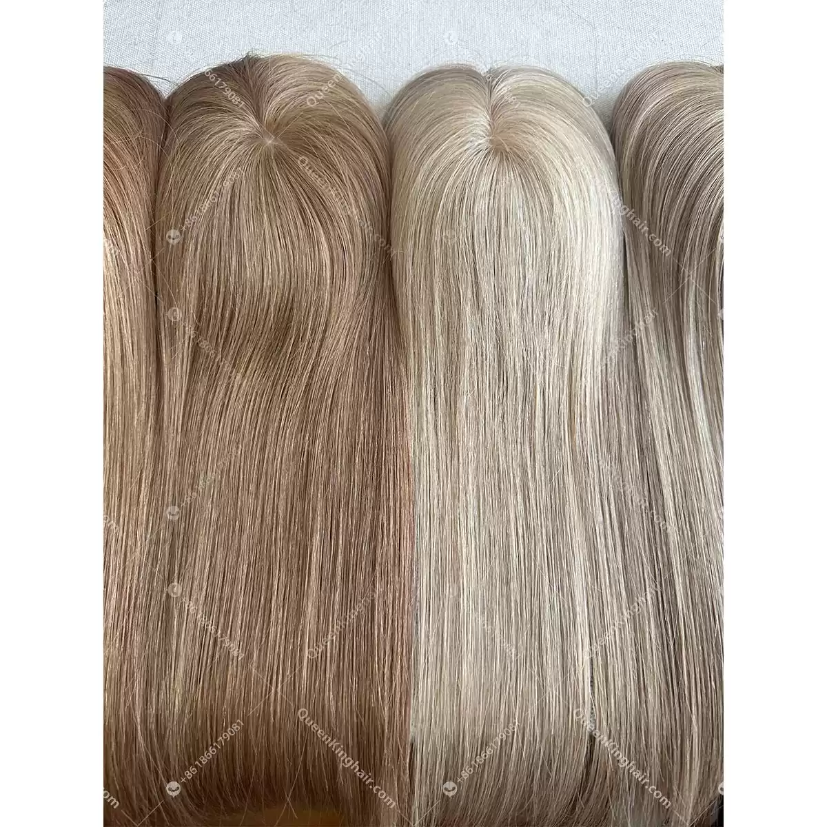 Virgin Hair Mono Base and Mono with Silk Base European Hair Topper 3"x5", 5"x5",5.5"x6.5"
