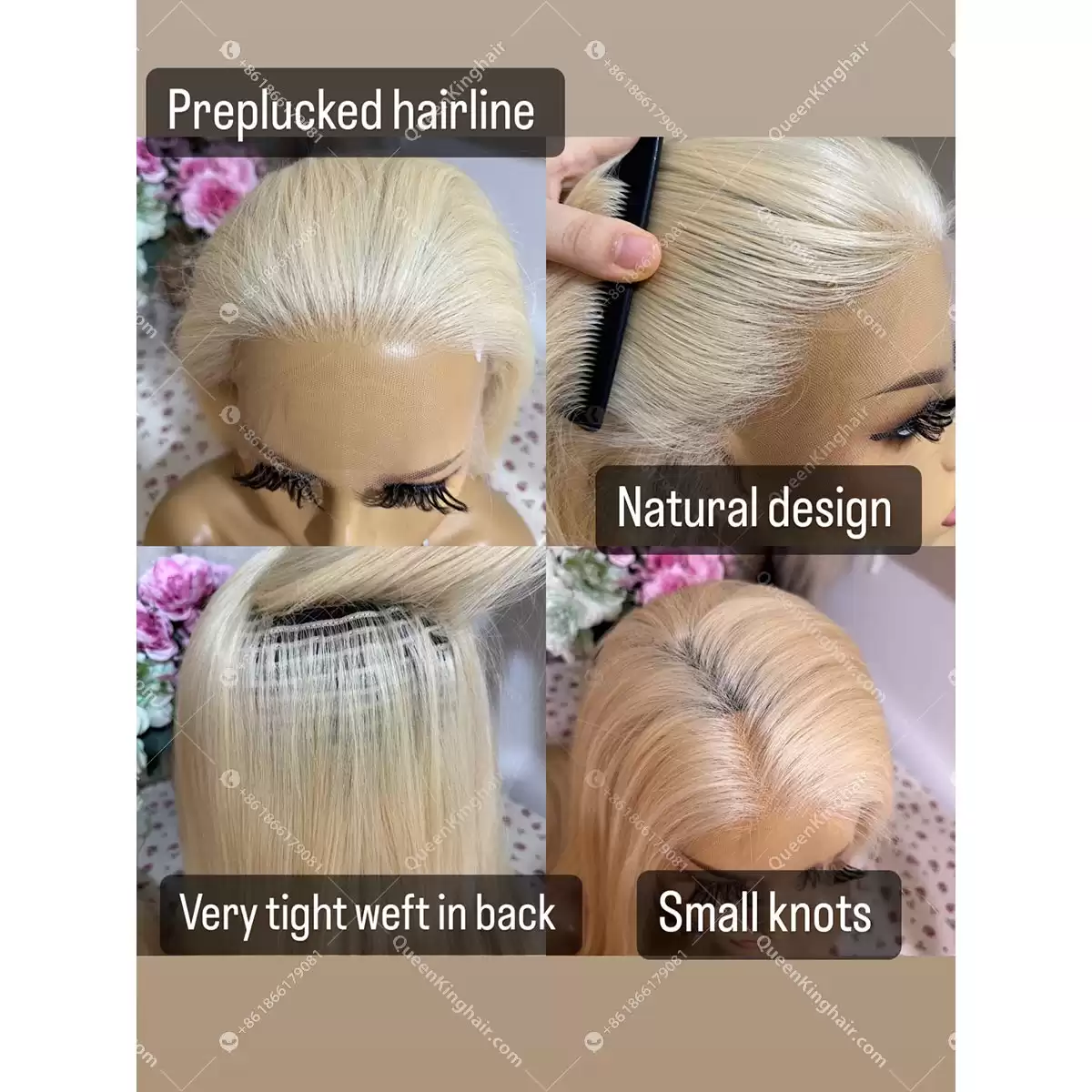20 inches Hd lace 360 virgin hair wig 180% density 613 blonde Color