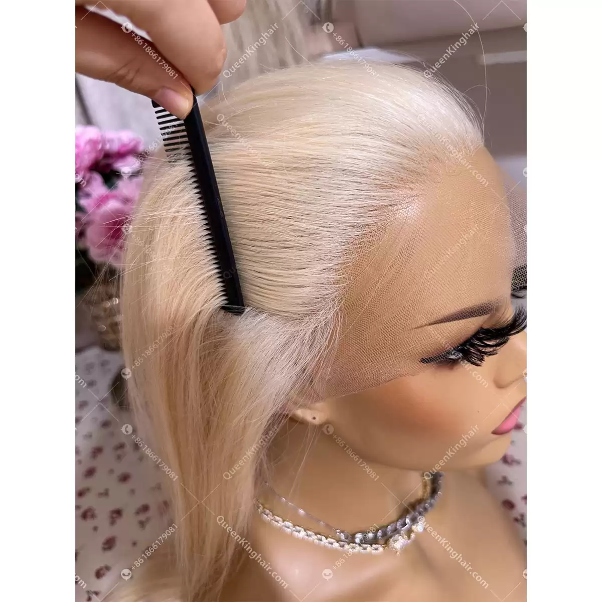 20 inches Hd lace 360 virgin hair wig 180% density 613 blonde Color