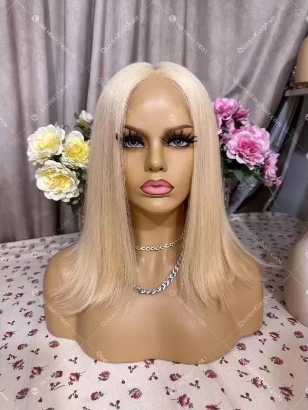 Double drawn virgin hair 613 13x6 Hd lace wig