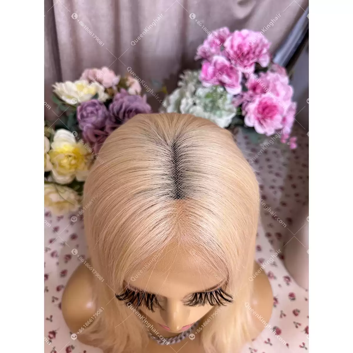Double drawn virgin hair 613 13x6 Hd lace wig