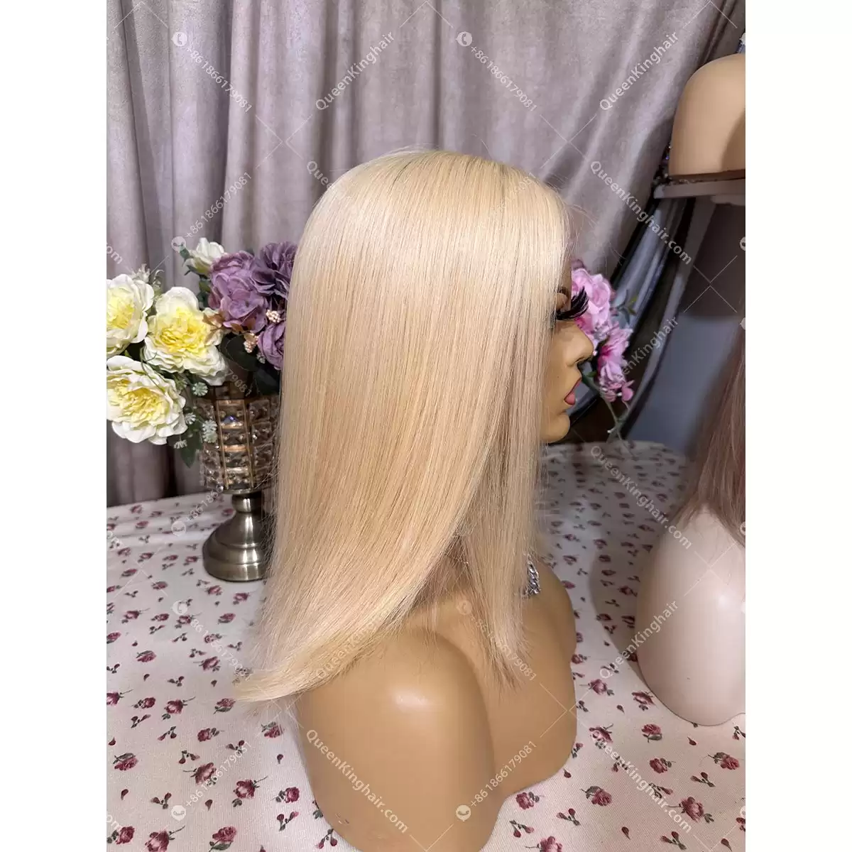Double drawn virgin hair 613 13x6 Hd lace wig