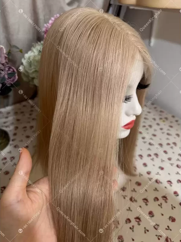 Double drawn virgin hair honey blonde 13x6 Hd lace wig