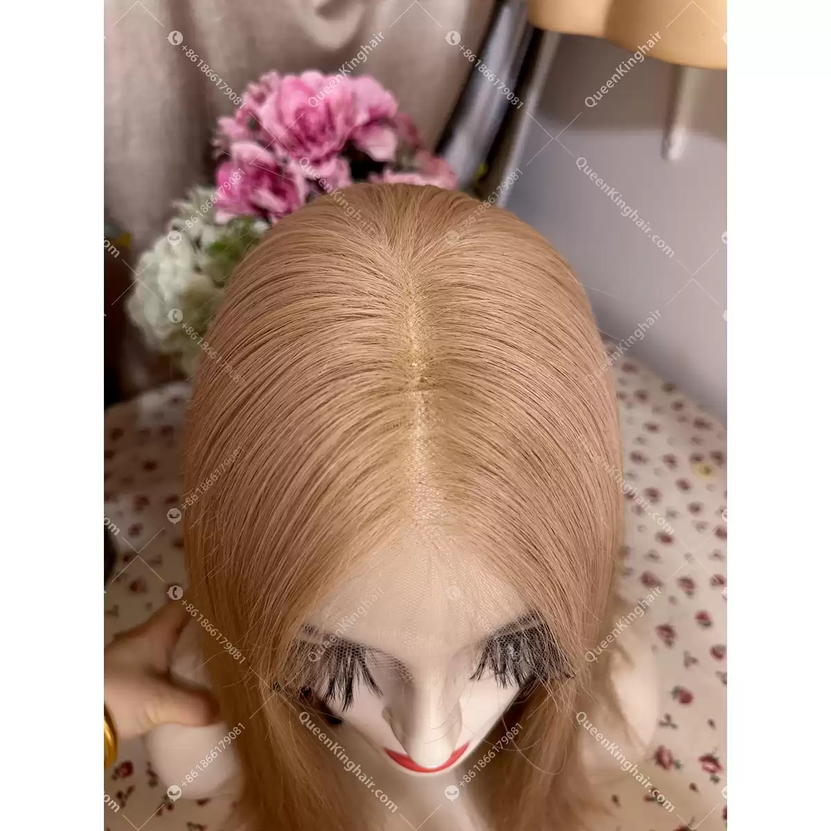 Double drawn virgin hair honey blonde 13x6 Hd lace wig