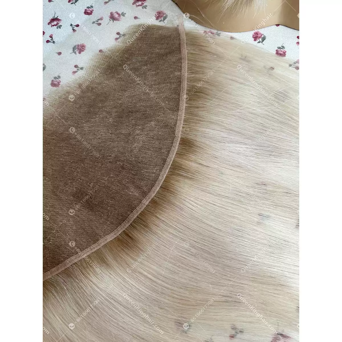 14 inches 13x6 Hd lace virgin hair frontal ashy brown roots and white blonde hair