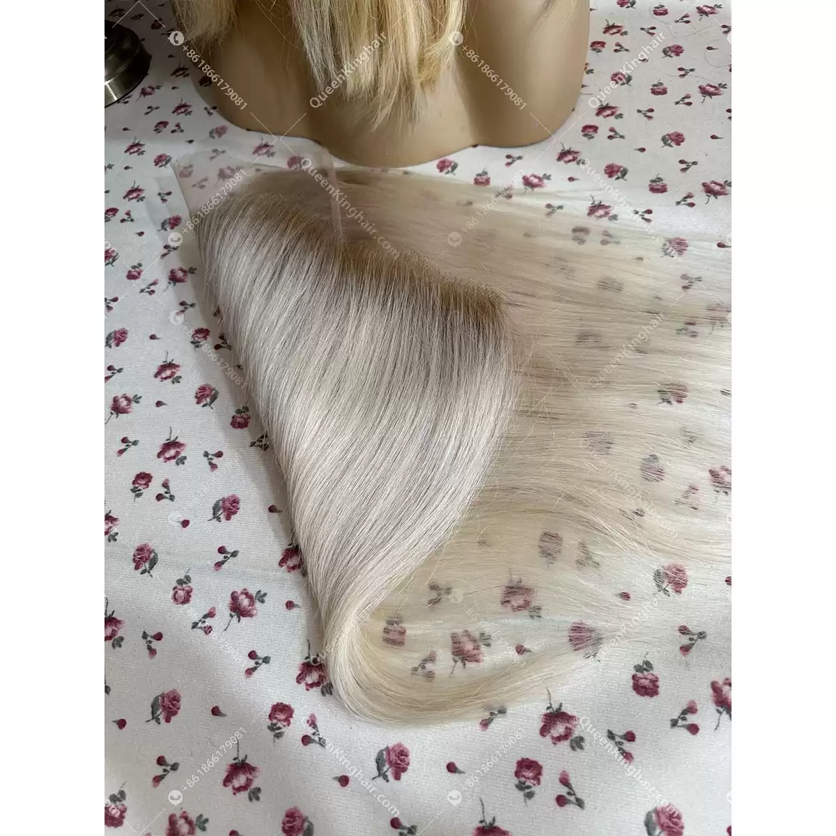 14 inches 13x6 Hd lace virgin hair frontal ashy brown roots and white blonde hair