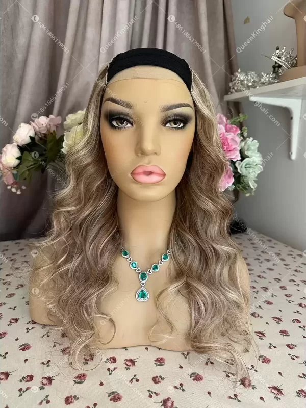 Blair hat wig u part wig balayage color 150 grams and 200 grams remy hair