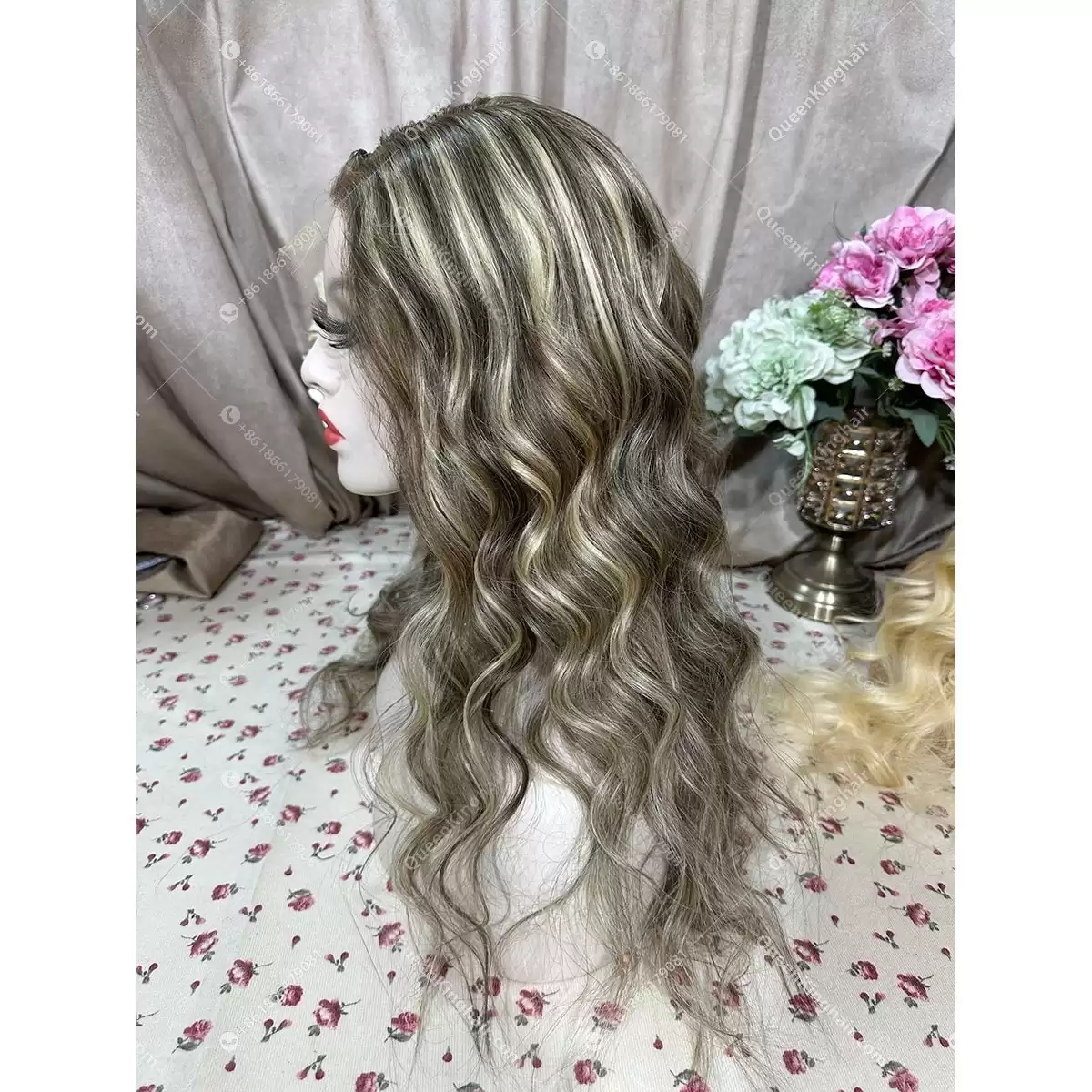 18 inches 13x6 Hd lace 150% density ombré blonde and brown balayage