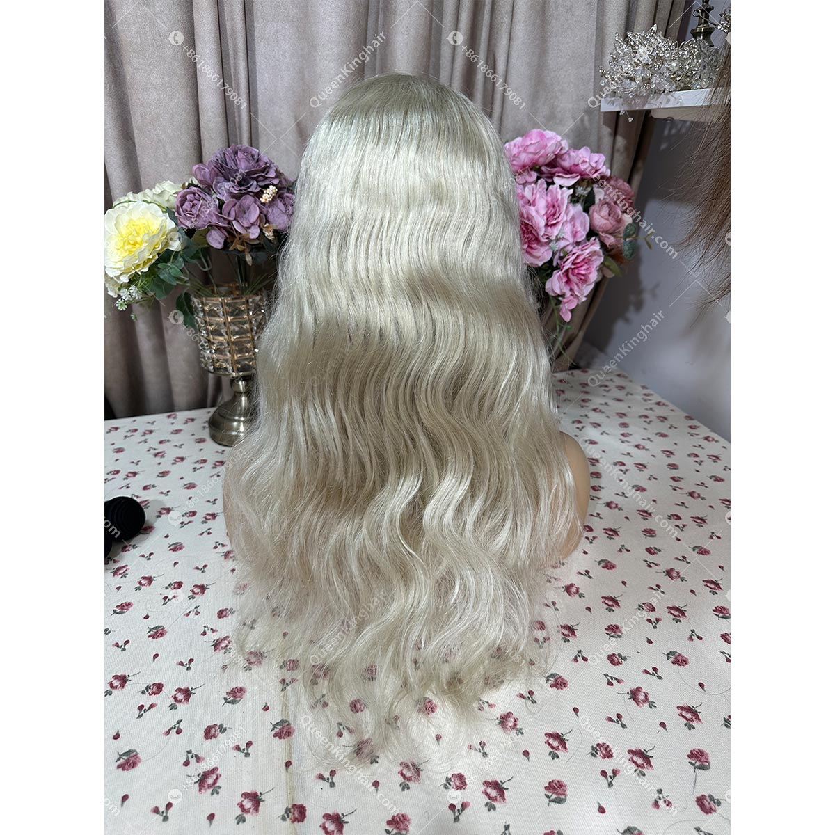 Ash Blonde All Hand Made with 4x4 Silk base and ear tab remy hair body wave 20‘’ 180% Density