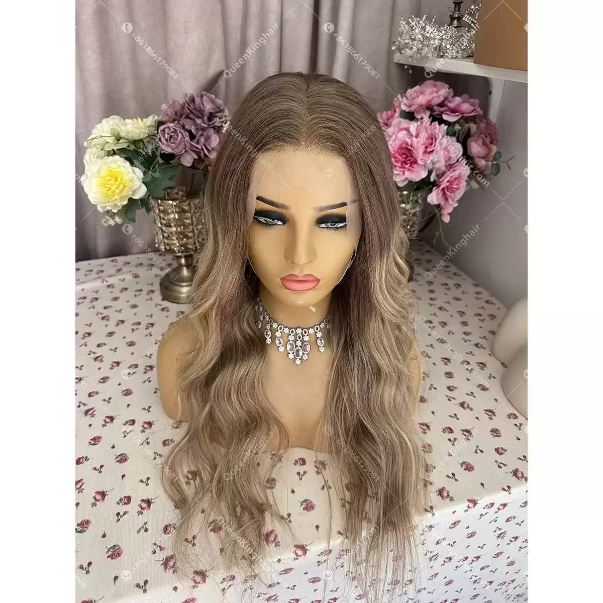 Karl Ombré brown and blonde balayage 13x6 150% density transparent lace remy hair