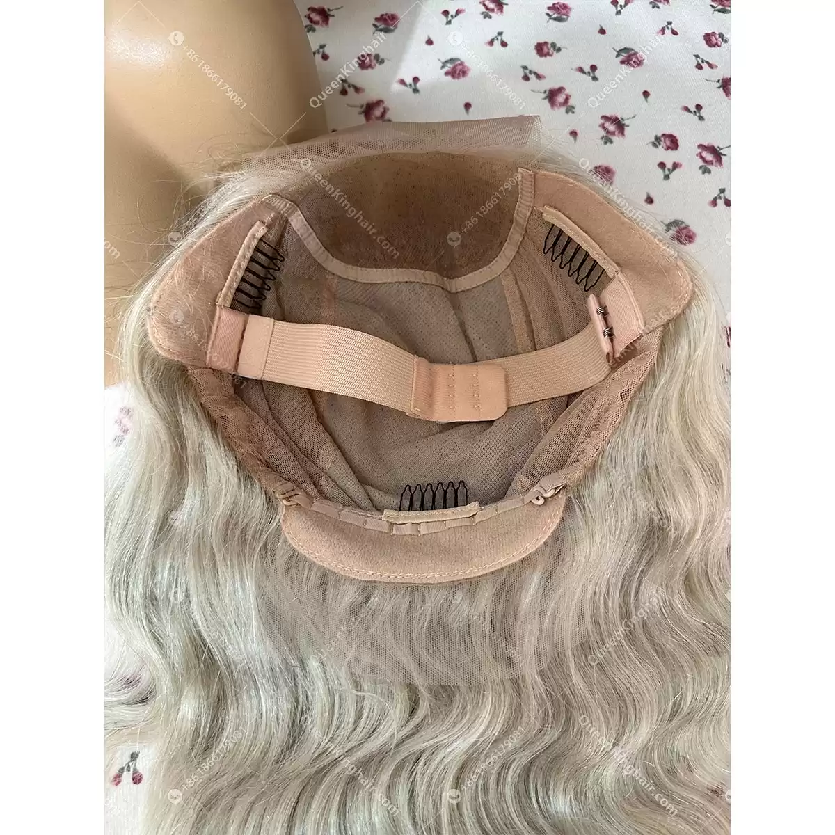 Ash Blonde All Hand Made with 4x4 Silk base and ear tab remy hair body wave 20‘’ 180% Density