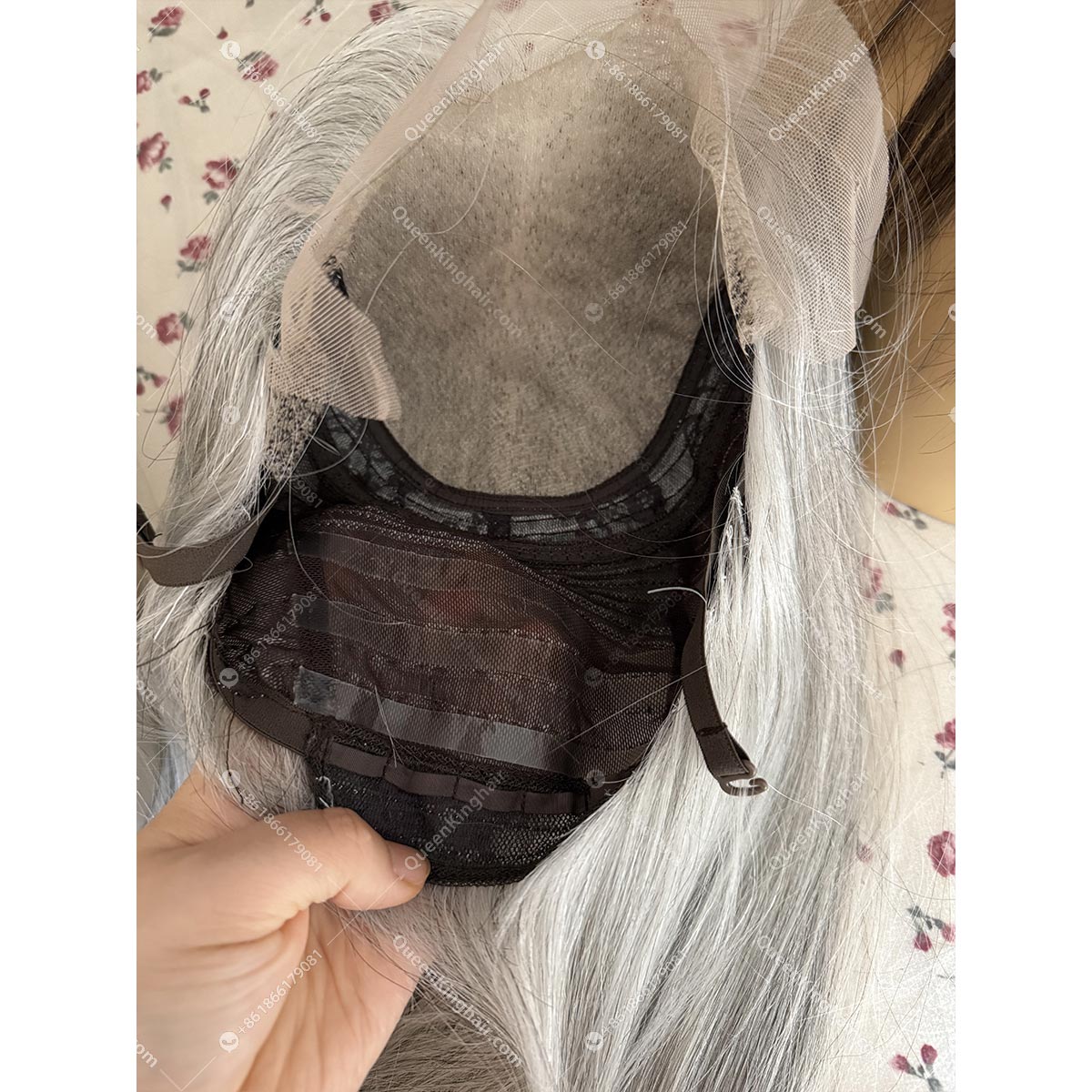 Natural grey hair wig double drawn virgin hair 13x6 Hd lace unprocessed raw hair