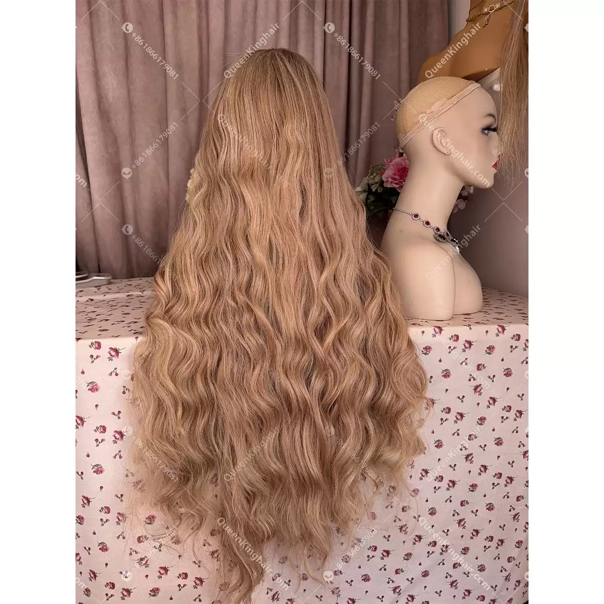 30 inches 13x6 transparent lace 500 grams double drawn virgin hair ashy blonde balayage color wig