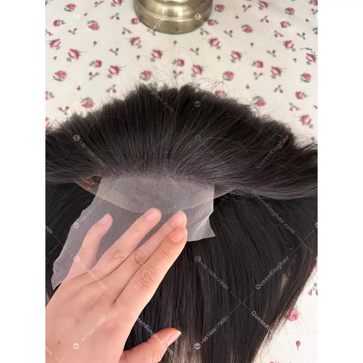 10 inches 10x11.5 mono base topper with silk base double drawn virgin hair natural color