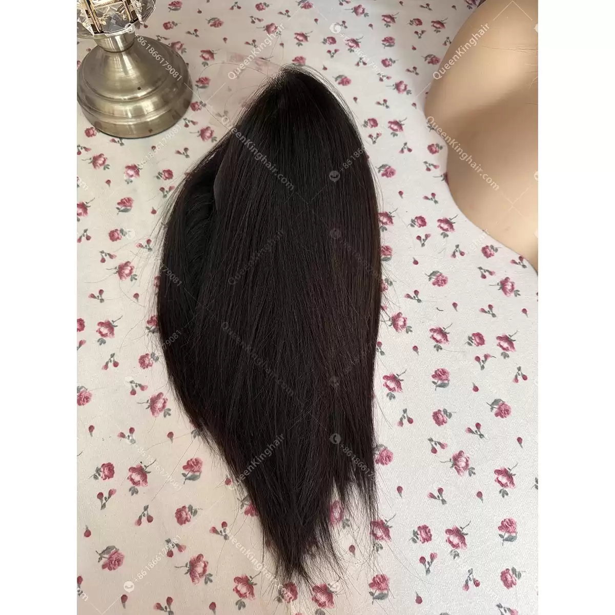 10 inches 10x11.5 mono base topper with silk base double drawn virgin hair natural color