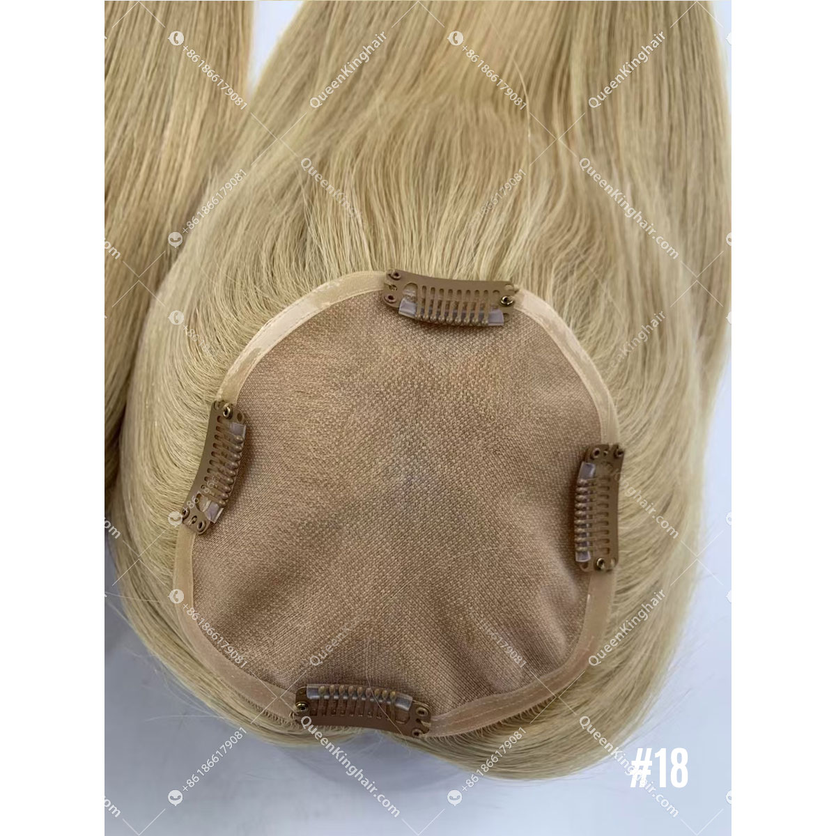 Virgin Hair Mono Base European Hair Topper Size 5"x5" Ready For Shipment